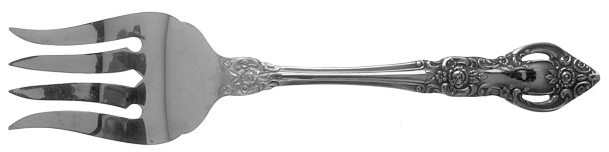 Baton Rouge (Stainless) Medium Solid Cold Meat Serving Fork by Oneida Silver-1
