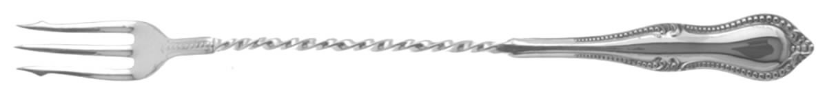 Beaded-Niagara Falls Long Handle Pickle/Olive Fork by Oneida Silver-1