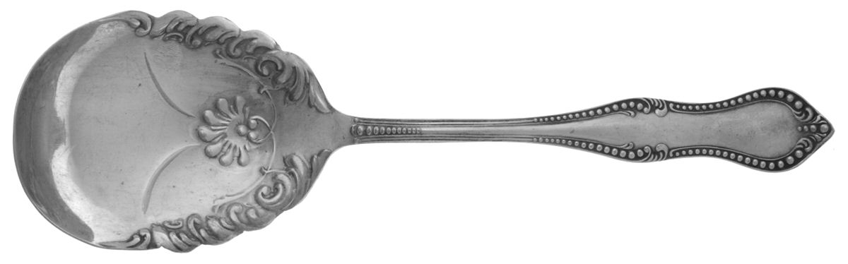 Beaded-Niagara Falls Solid Smooth Casserole Spoon by Oneida Silver-1