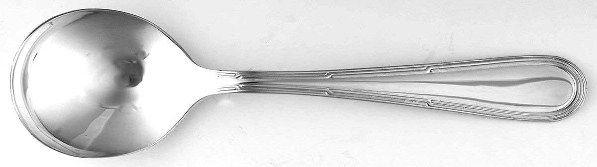 Becket (Silverplate, 1985) Round Bowl Soup Spoon (Gumbo) by Oneida Silver-1