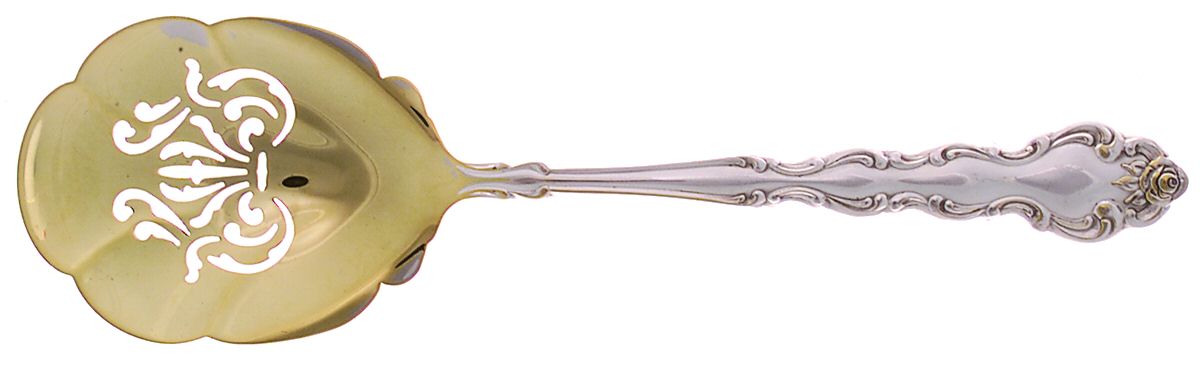 Beethoven (Silverplate, 1971) Solid Pierced Shell Casserole Spoon by Oneida Silver-1