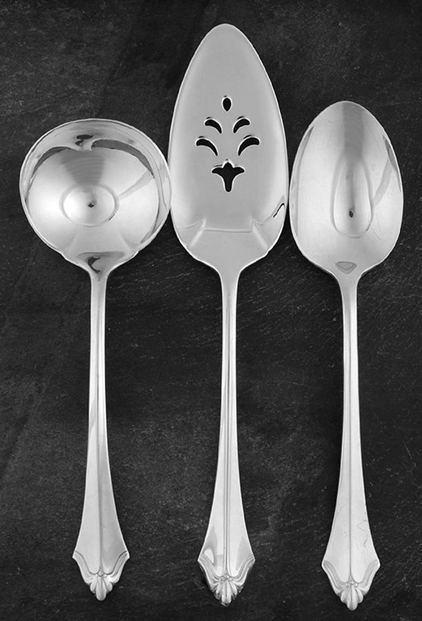 Belcourt (Silverplate, 1989) 3 Piece Completer Set by Oneida Silver-1