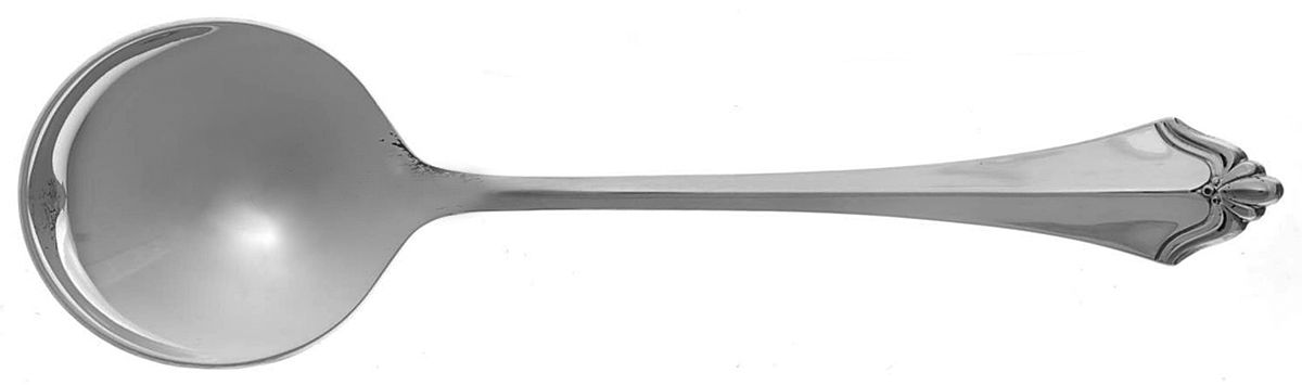 Belcourt (Silverplate, 1989) Round Bowl Soup Spoon (Cream Soup) by Oneida Silver-1
