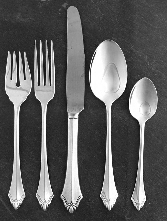 Belcourt (Silverplate, 1989) 40  Piece Estate Set by Oneida Silver-1