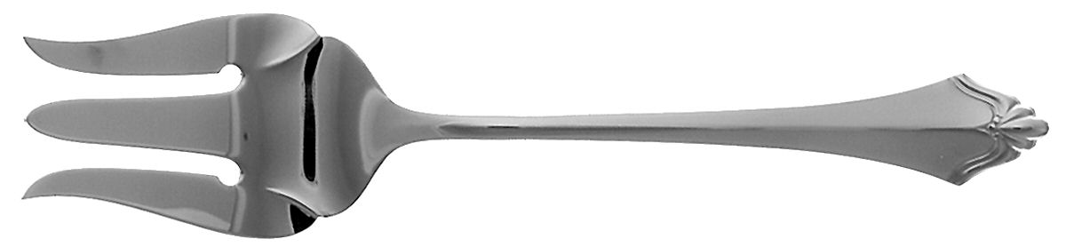 Belcourt (Silverplate, 1989) Medium Solid Cold Meat Serving Fork by Oneida Silver-1