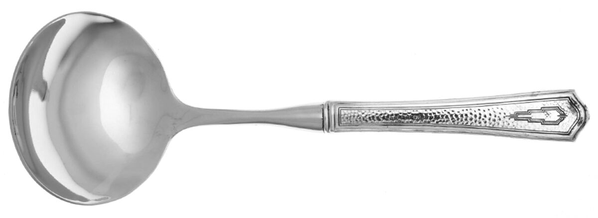 Beacon-Miami (Silverplate, 1931) Gravy Ladle with No Spout Stainless Bowl HC by Oneida Silver-1