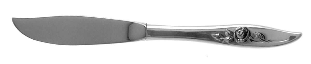 Belle Rose (Sterling, 1963) Hollow Handle Master Butter Knife by Oneida Silver-1