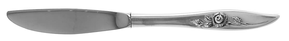 Belle Rose (Sterling, 1963) Modern Hollow Butter Spreader (Stainless) by Oneida Silver-1