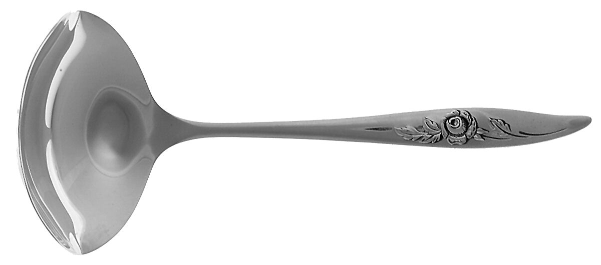Belle Rose (Sterling, 1963) Solid Gravy Ladle by Oneida Silver-1
