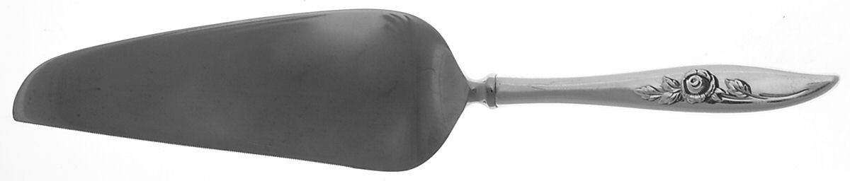 Belle Rose (Sterling, 1963) Pie & Cake Server with Stainless Blade by Oneida Silver-1