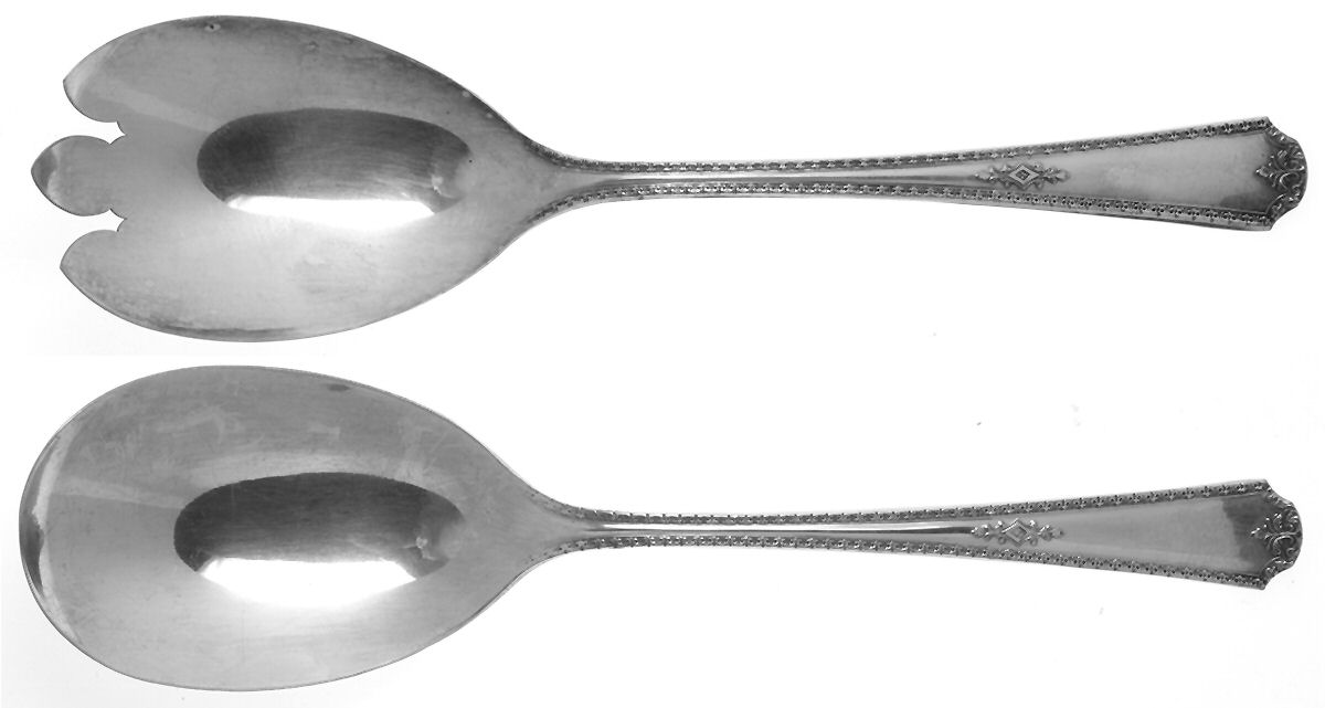 Berkeley (Silverplate, 1929) (2 Pc) Solid Salad Set by Oneida Silver-1