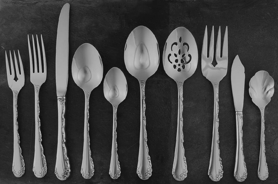 Belle Rose (Stainless) 45 Piece Starter Set by Oneida Silver-1
