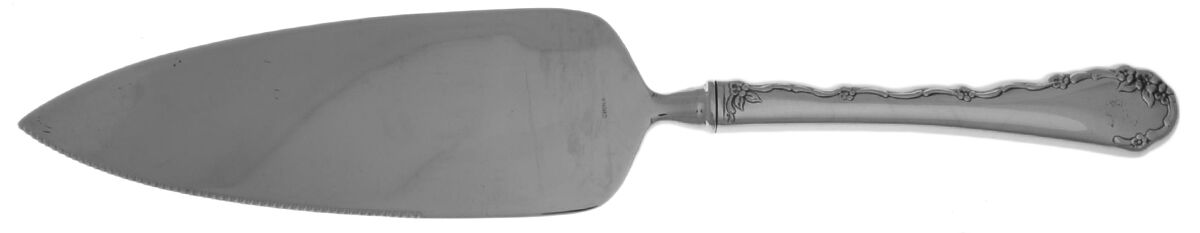 Belle Rose (Stainless) Pie Server with Serrated Stainless Blade HC by Oneida Silver-1