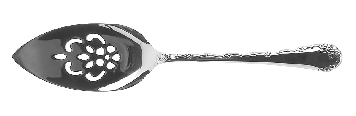Belle Rose (Stainless) Pierced All Stainless Pie Server by Oneida Silver-1