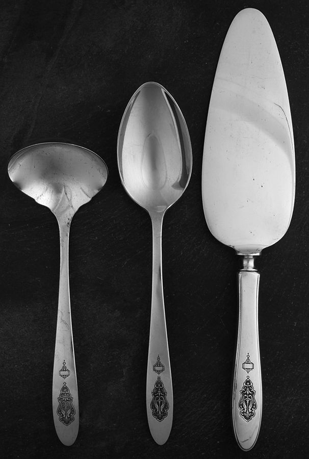 Bird of Paradise (Silverplate, 1923) 3 Piece Completer Set by Oneida Silver-1