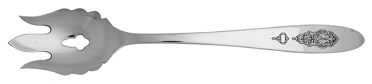 Bird of Paradise (Silverplate, 1923) Vegetable Serving Fork Solid  HC by Oneida Silver-1