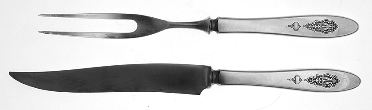 Bird of Paradise (Silverplate, 1923) Small Stainless Blade 2-Piece Steak Carving Set by Oneida Silver-1