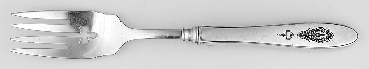 Bird of Paradise (Silverplate, 1923) Individual Hollow Fish Fork w/Silverplate Tines by Oneida Silver-1