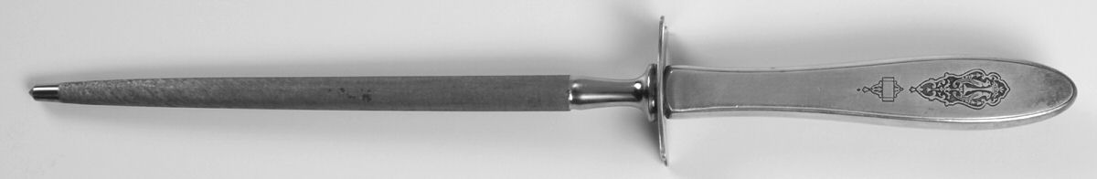 Bird of Paradise (Silverplate, 1923) Small Steel Rod Sharpener Knife by Oneida Silver-1