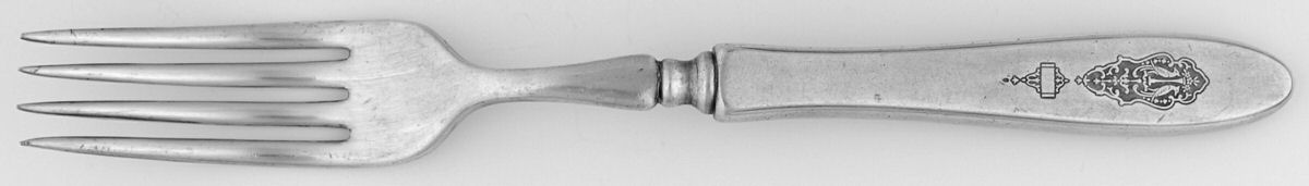 Bird of Paradise (Silverplate, 1923) Indented Hollow Handled Fork by Oneida Silver-1