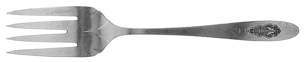 Bird of Paradise (Silverplate, 1923) Medium Solid Cold Meat Serving Fork by Oneida Silver-1