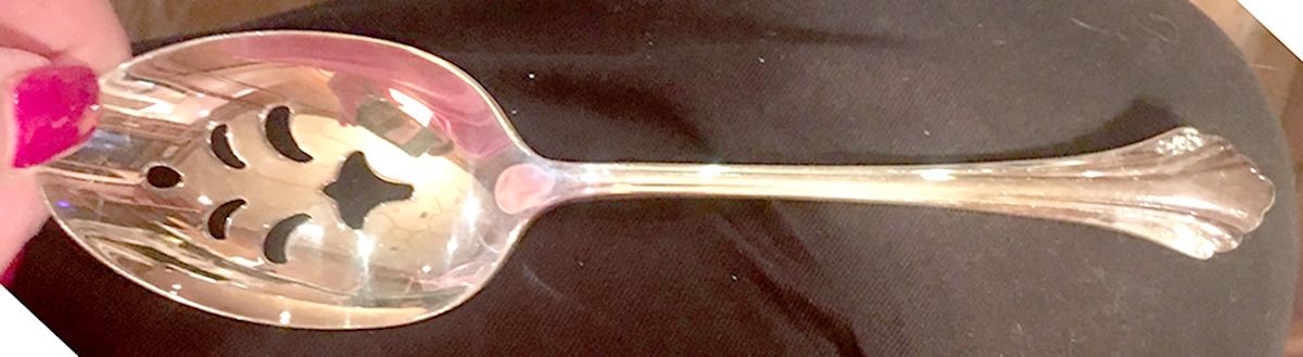 Bittersweet (Stainless) Pierced Tablespoon (Serving Spoon) by Oneida Silver-1