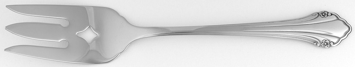 Bittersweet (Stainless) Medium Solid Cold Meat Serving Fork by Oneida Silver-1