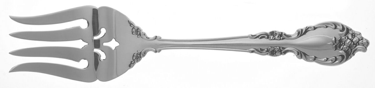 Botticelli (Sterling, 1972) Medium Solid Cold Meat Serving Fork by Oneida Silver-1