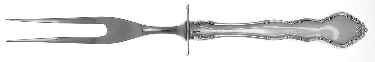 Bountiful (Sterling, 1967) Small Steak Carving Fork with Stainless Prongs by Oneida Silver-1