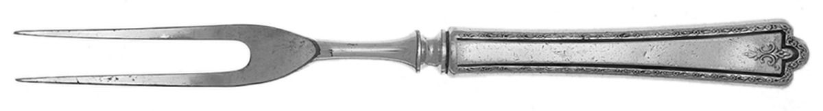 Bradford (Silverplate, 1929) Small Steak Carving Fork with Stainless Prongs by Oneida Silver-1