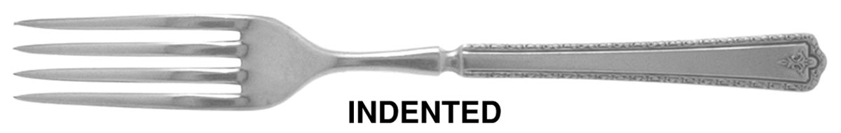 Bradford (Silverplate, 1929) Indented Solid Handled Fork by Oneida Silver-1