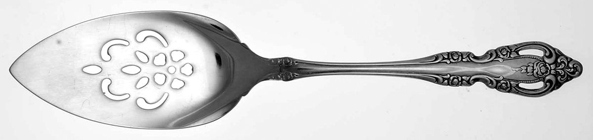 Brahms (Silverplate, 1980) Solid Pierced Pie Server by Oneida Silver-1