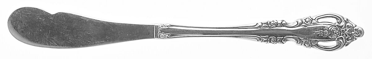 Brahms (Silverplate, 1980) Flat Handle Butter Spreader by Oneida Silver-1