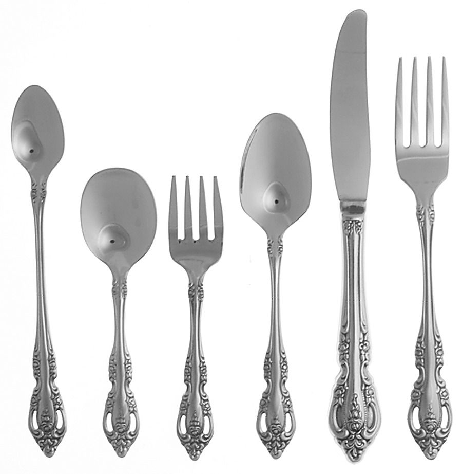 Brahms (Stainless) 6 Piece Progress Set (BF,BS,INS,YS,YF,YK) by Oneida Silver-1