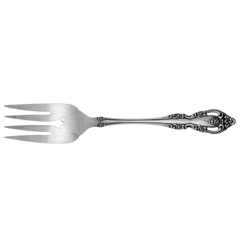 Brahms (Stainless) Medium Solid Cold Meat Serving Fork by Oneida Silver-1