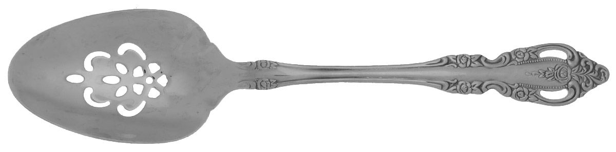 Brahms (Stainless) Extra Large Pierced Buffet Spoon by Oneida Silver-1