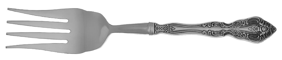 Brahms (Stainless) Cold Meat Fork Large, Stainless Tines HC by Oneida Silver-1