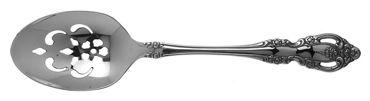 Brahms (Stainless) Pierced Tablespoon (Serving Spoon) by Oneida Silver-1