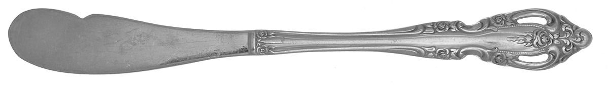 Brahms (Stainless) Flat Handle Butter Spreader by Oneida Silver-1