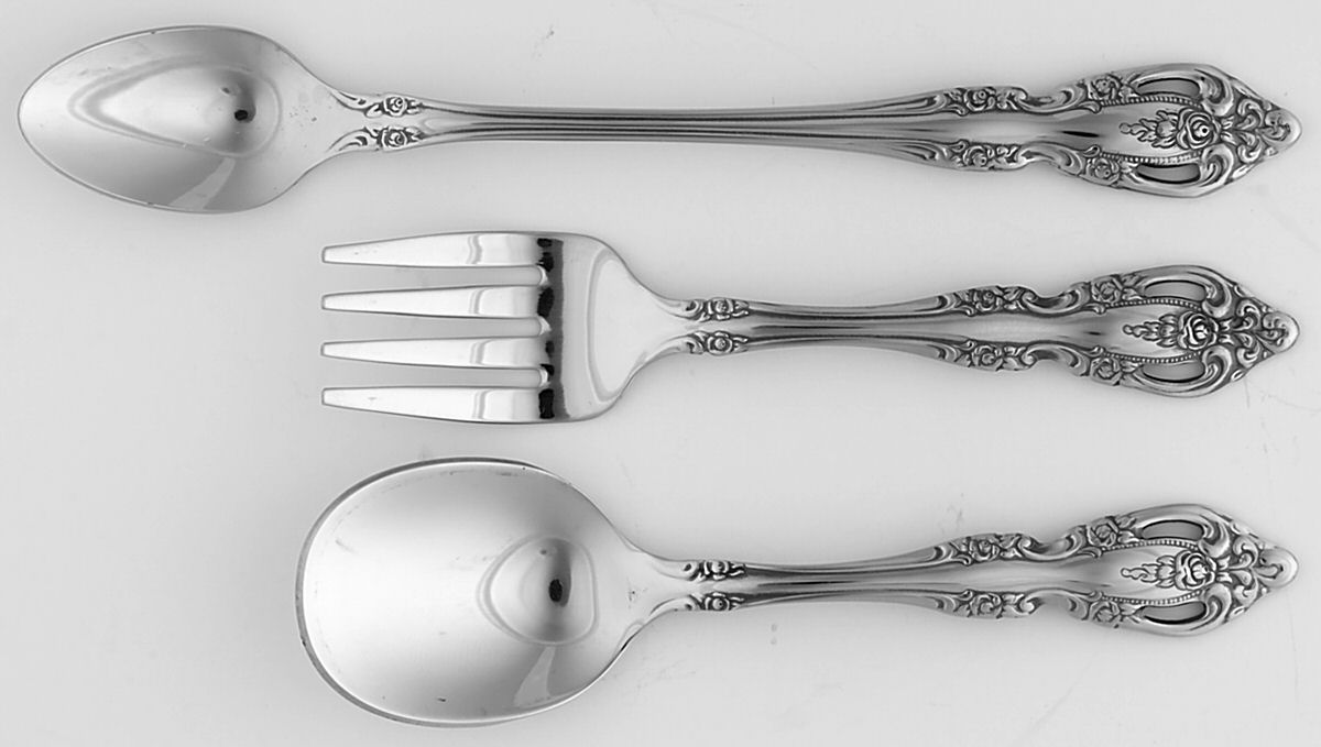Brahms (Stainless) 3-Piece Baby Set (BF, BS, INS) by Oneida Silver-1