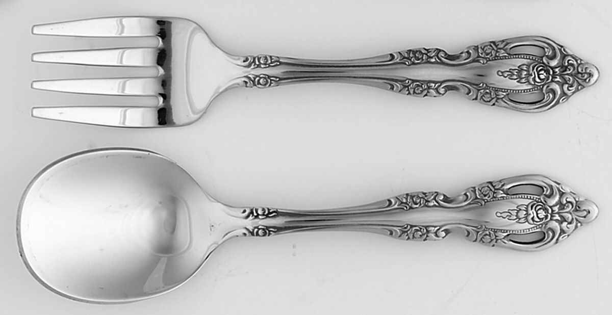Brahms (Stainless) 2 Pc Baby Set (BF, BS) by Oneida Silver-1