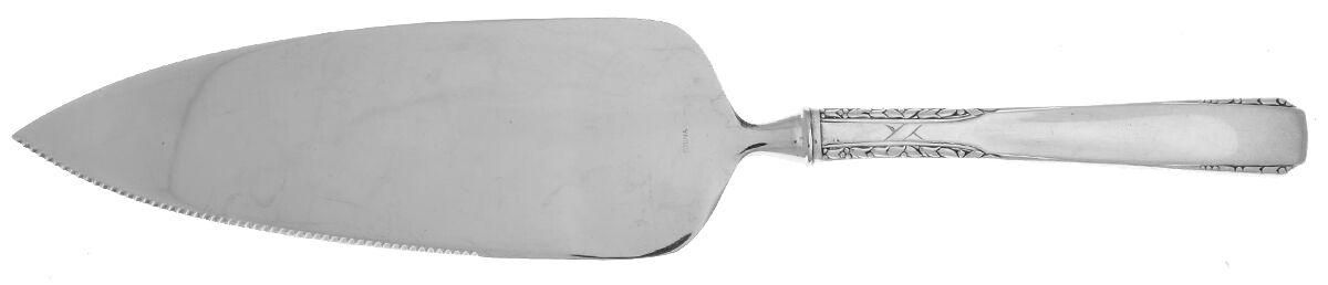 Brookwood-Banbury (Silverplate, 1950) Pie Server with Serrated Stainless Blade HC by Oneida Silver-1