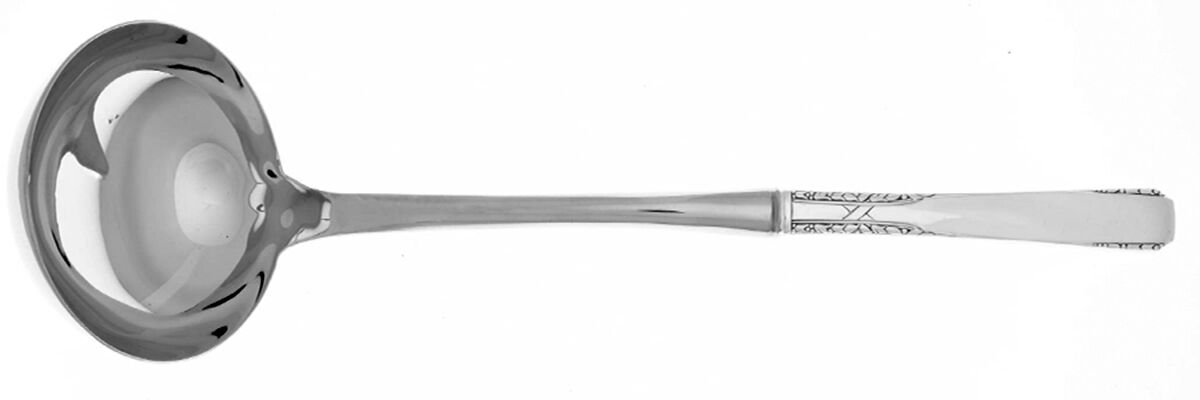 Brookwood-Banbury (Silverplate, 1950) Soup Ladle with Stainless Bowl HC by Oneida Silver-1