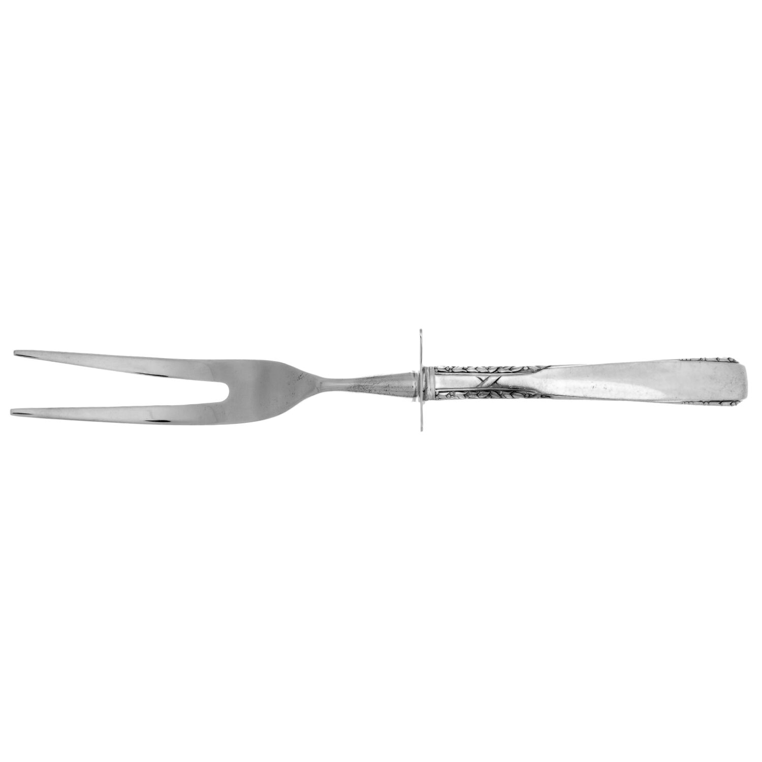 Brookwood-Banbury (Silverplate, 1950) Carving Fork Small with Stainless Prongs HC by Oneida Silver-1