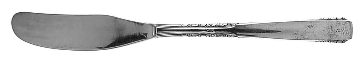 Brookwood-Banbury (Silverplate, 1950) Flat Handle Butter Spreader by Oneida Silver-1