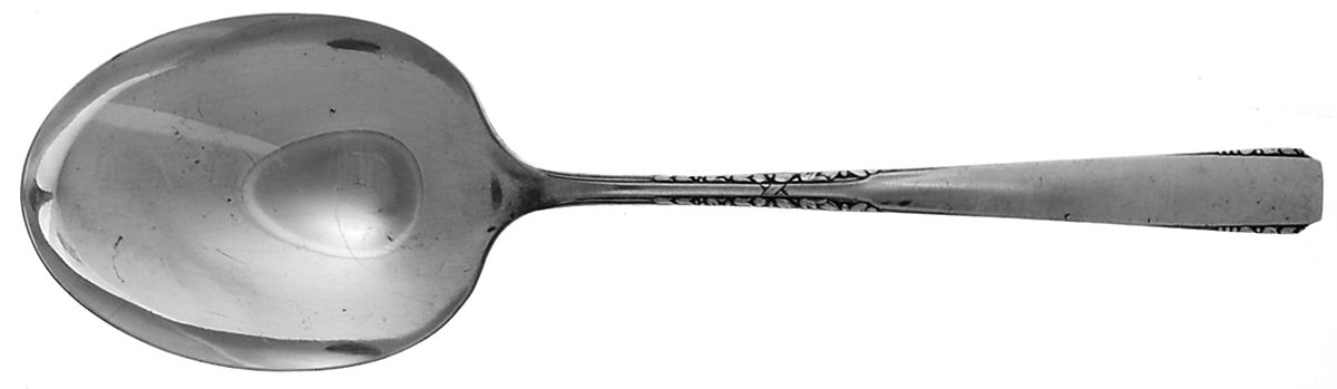 Brookwood-Banbury (Silverplate, 1950) Solid Smooth Casserole Spoon by Oneida Silver-1