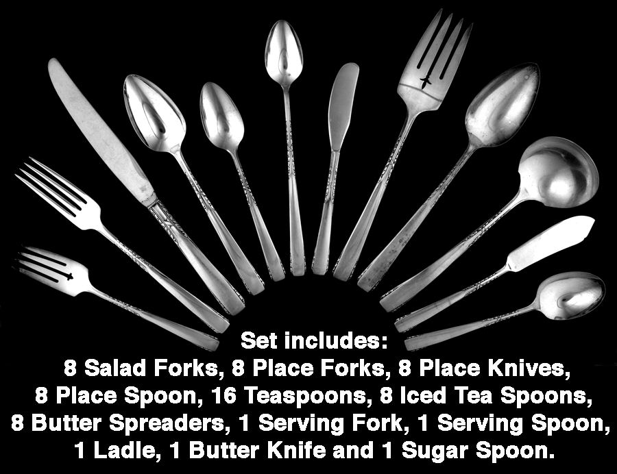 Brookwood-Banbury (Silverplate, 1950) 69 Piece Set by Oneida Silver-1