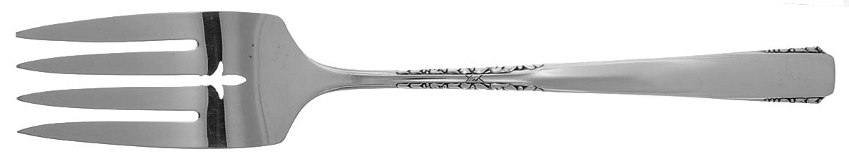 Brookwood-Banbury (Silverplate, 1950) Medium Solid Cold Meat Serving Fork by Oneida Silver-1