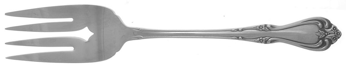 Briarwood Medium Solid Cold Meat Serving Fork by Oneida Silver-1