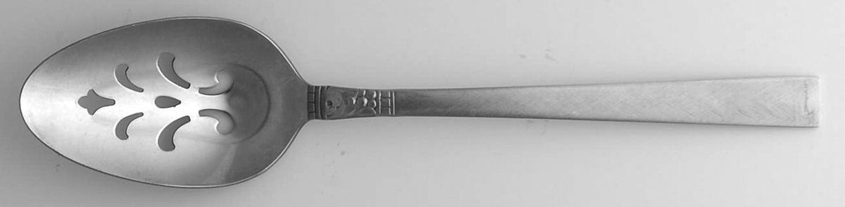 Brookwood (Stainless) Pierced Tablespoon (Serving Spoon) by Oneida Silver-1